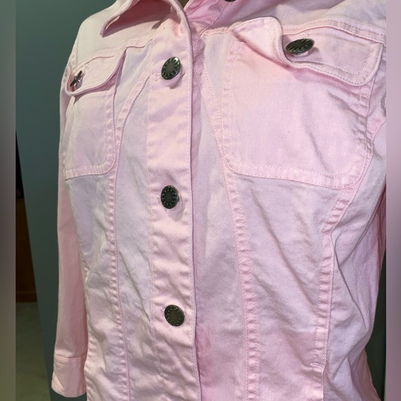 VINTAGE PINK CHRISTOPHER & BANKS WOMENS BUTTON UP - Picture 5 of 7